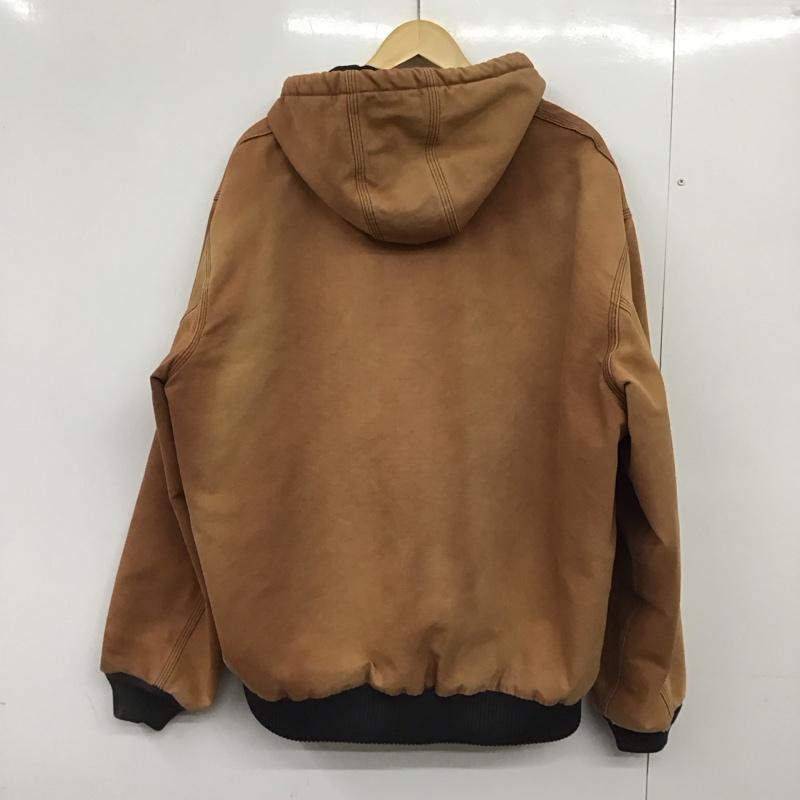 カーハート Carhartt ジャケット、上着 ジャンパー、ブルゾン ジップアップジャケット パーカージャケット アウター 00s フェード XL ロゴ、文字 茶 / ブラウン /  メンズ USED 古着 中古 10150403