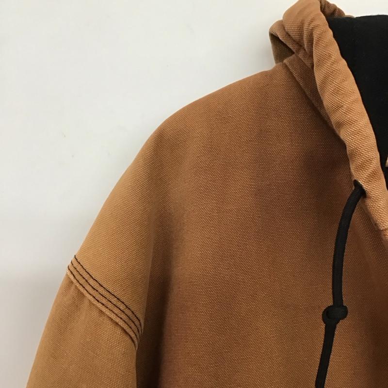 カーハート Carhartt ジャケット、上着 ジャンパー、ブルゾン ジップアップジャケット パーカージャケット アウター 00s フェード XL ロゴ、文字 茶 / ブラウン /  メンズ USED 古着 中古 10150403