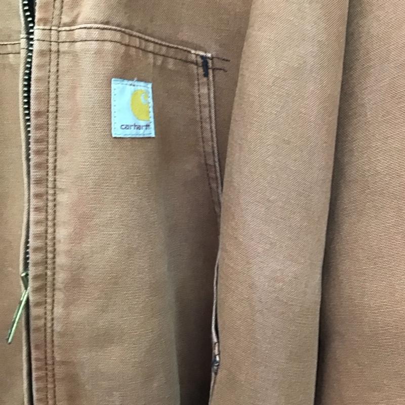 カーハート Carhartt ジャケット、上着 ジャンパー、ブルゾン ジップアップジャケット パーカージャケット アウター 00s フェード XL ロゴ、文字 茶 / ブラウン /  メンズ USED 古着 中古 10150403
