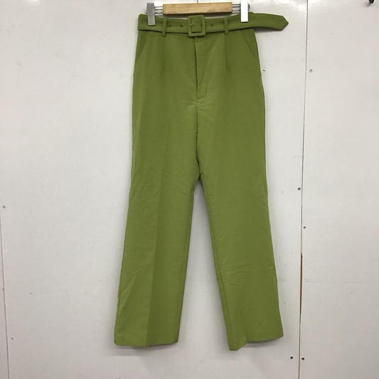 スライ SLY パンツ スラックス 030EAR31-3000 BELTED COLOR STRAIGHT 1 無地 薄緑 / ライトグリーン /  レディース USED 古着 中古 10150414