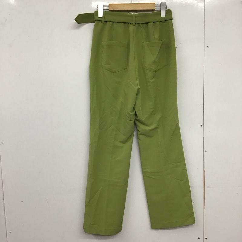 スライ SLY パンツ スラックス 030EAR31-3000 BELTED COLOR STRAIGHT 1 無地 薄緑 / ライトグリーン /  レディース USED 古着 中古 10150414