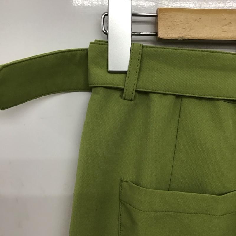 スライ SLY パンツ スラックス 030EAR31-3000 BELTED COLOR STRAIGHT 1 無地 薄緑 / ライトグリーン /  レディース USED 古着 中古 10150414