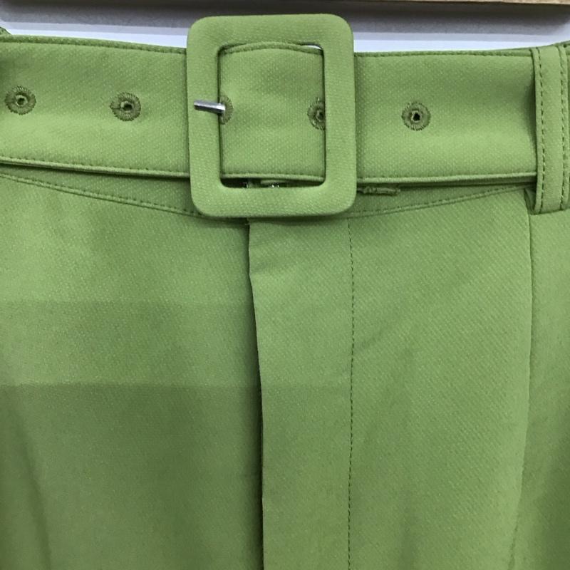 スライ SLY パンツ スラックス 030EAR31-3000 BELTED COLOR STRAIGHT 1 無地 薄緑 / ライトグリーン /  レディース USED 古着 中古 10150414