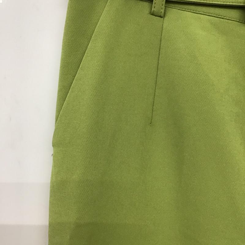 スライ SLY パンツ スラックス 030EAR31-3000 BELTED COLOR STRAIGHT 1 無地 薄緑 / ライトグリーン /  レディース USED 古着 中古 10150414