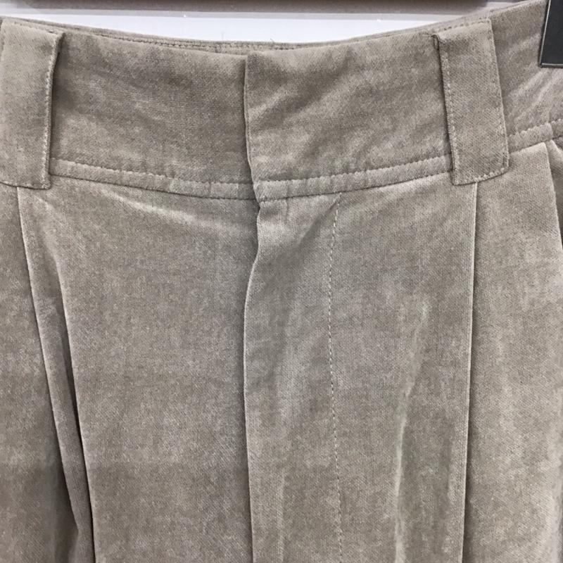 ミースロエ MIESROHE パンツ スラックス mwfp235017 ベルベットタックワイドパンツ 0 無地 ベージュ / ベージュ /  レディース USED 古着 中古 10150423