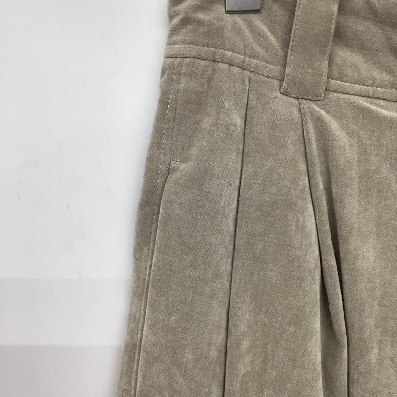 ミースロエ MIESROHE パンツ スラックス mwfp235017 ベルベットタックワイドパンツ 0 無地 ベージュ / ベージュ /  レディース USED 古着 中古 10150423