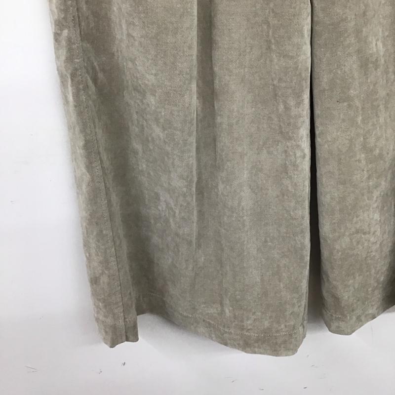 ミースロエ MIESROHE パンツ スラックス mwfp235017 ベルベットタックワイドパンツ 0 無地 ベージュ / ベージュ /  レディース USED 古着 中古 10150423