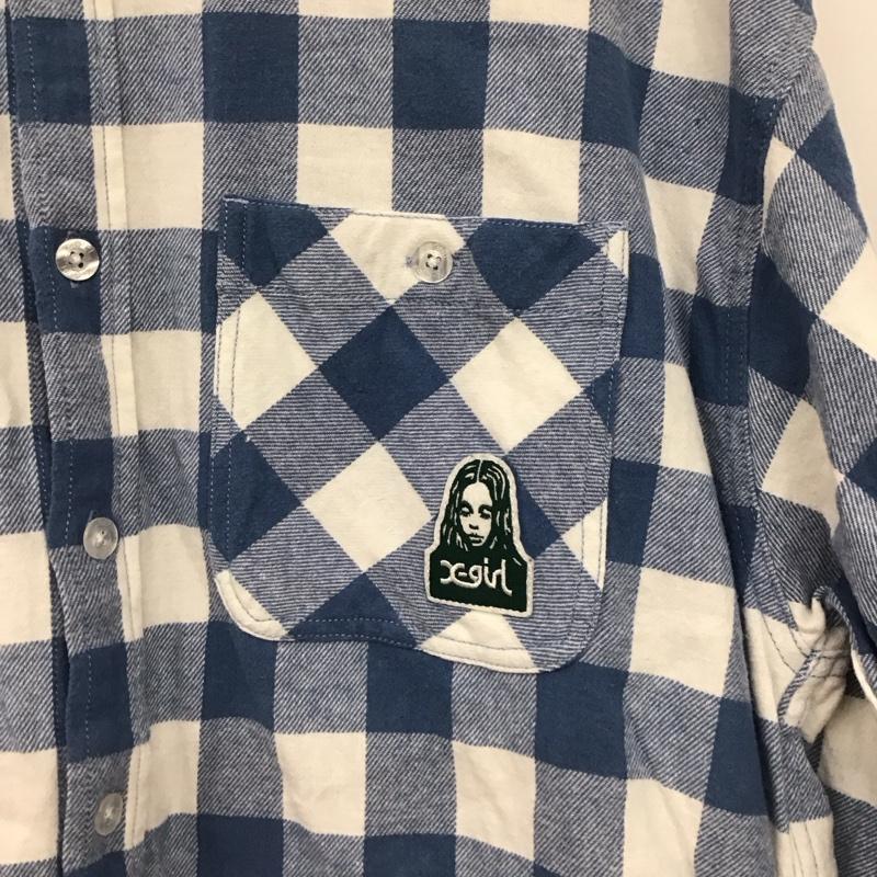 エックスガール X-girl シャツ、ブラウス 長袖 105243014002 FACE PLAID L/S SHIRT M チェック マルチカラー / マルチカラー /  レディース USED 古着 中古 10150425