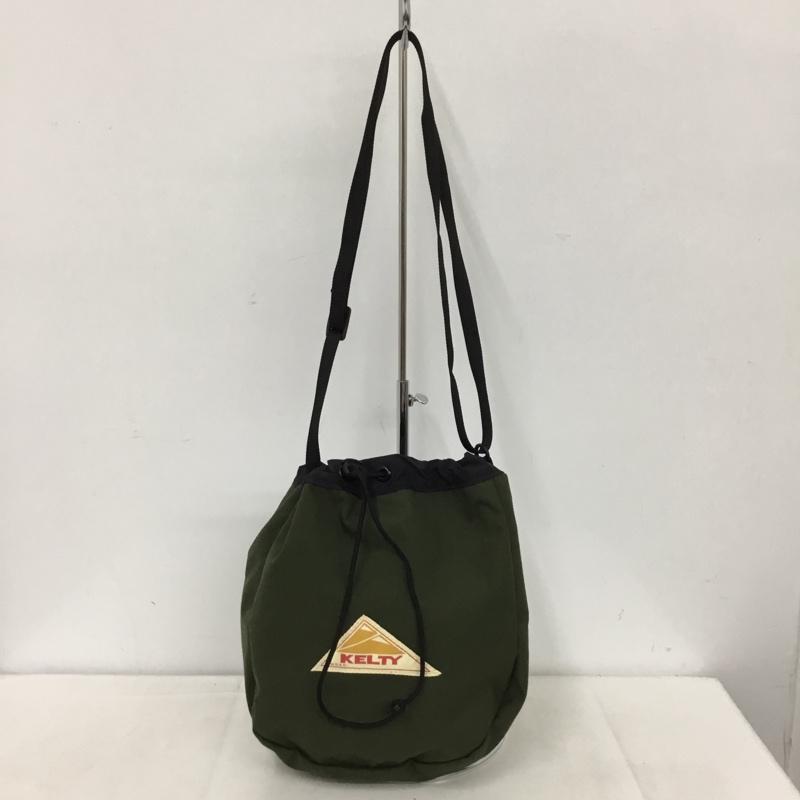 ケルティ KELTY ショルダーバッグ ショルダーバッグ ナイロン 巾着ショルダー ロゴ、文字 カーキ / カーキ / X 黒 / ブラック /  メンズ USED 古着 中古 10150434