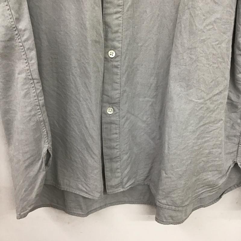 シップス SHIPS シャツ、ブラウス 長袖 長袖シャツ 無地シャツ ノーカラーシャツ L 無地 灰 / グレー /  メンズ USED 古着 中古 10150451