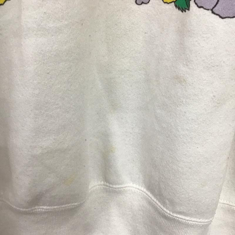 古着 USED トレーナー 長袖 長袖トレーナー スウェット クルーネック プルオーバー 80s 90s usa製 XL プリント 白 / ホワイト /  メンズ USED 古着 中古 10150455