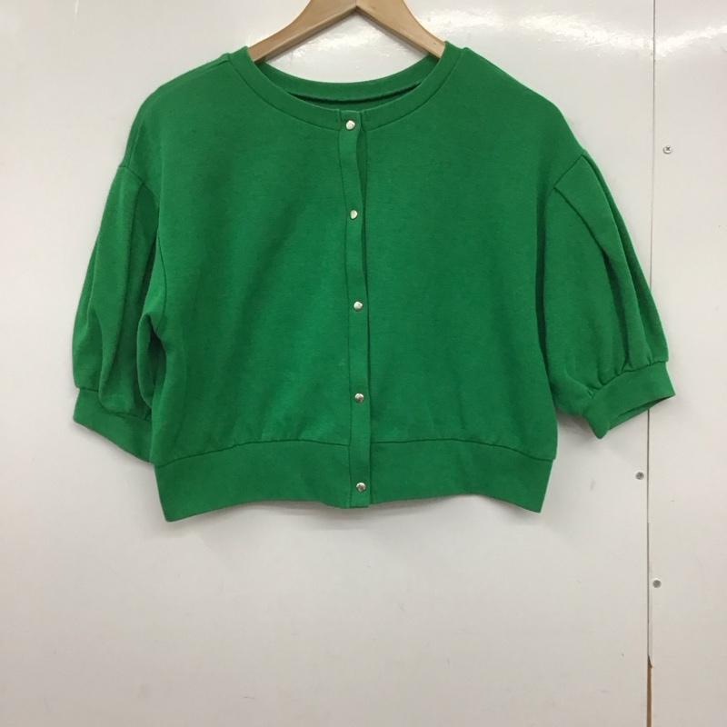 ローリーズファーム LOWRYS FARM カーディガン 半袖 FREE 無地 緑 / グリーン /  レディース USED 古着 中古 10150458