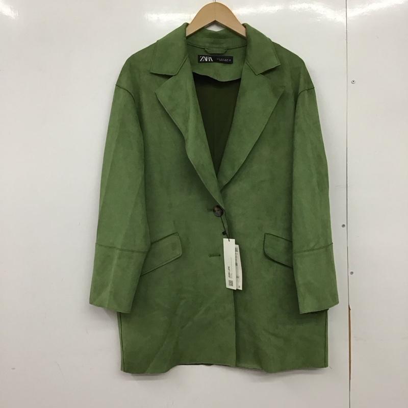 ザラ ZARA ジャケット、上着 ジャケット、ブレザー XS 無地 緑 / グリーン /  レディース USED 古着 中古 10150460