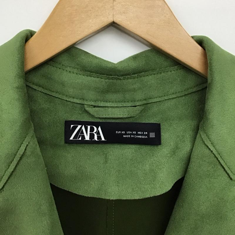 ザラ ZARA ジャケット、上着 ジャケット、ブレザー XS 無地 緑 / グリーン /  レディース USED 古着 中古 10150460