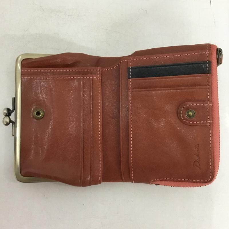 ダコタ Dakota 財布 二つ折り がま口 ロゴ、文字 茶 / ブラウン /  レディース USED 古着 中古 10150462