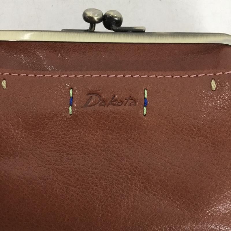ダコタ Dakota 財布 二つ折り がま口 ロゴ、文字 茶 / ブラウン /  レディース USED 古着 中古 10150462