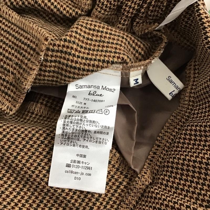 サマンサモスモスブルー Samansa Mos2 blue パンツ スラックス タグ付 M チェック マルチカラー / マルチカラー /  レディース USED 古着 中古 10150471