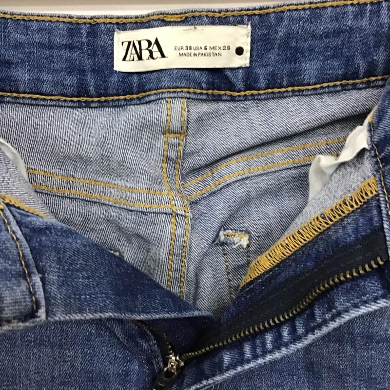 ザラ ZARA パンツ デニム、ジーンズ 38 無地 水色 / ライトブルー /  レディース USED 古着 中古 10150482