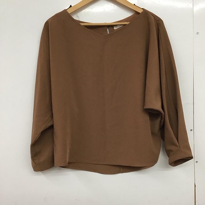 テチチ Te chichi シャツ、ブラウス 長袖 FREE 無地 茶 / ブラウン /  レディース USED 古着 中古 10150486