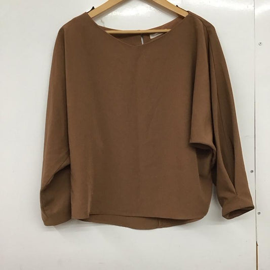テチチ Te chichi シャツ、ブラウス 長袖 FREE 無地 茶 / ブラウン /  レディース USED 古着 中古 10150486