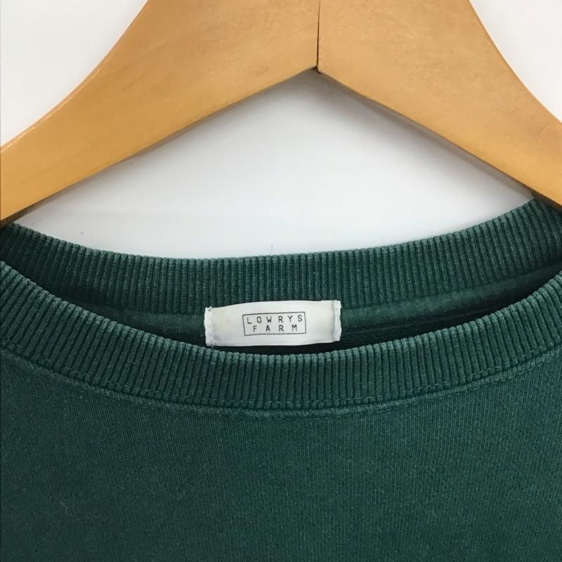 ローリーズファーム LOWRYS FARM トレーナー 長袖 FREE ロゴ、文字 緑 / グリーン /  レディース USED 古着 中古 10150492