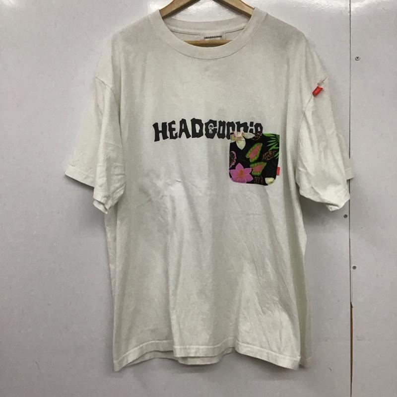 ヘッドグーニー HEADGOONIE Tシャツ 半袖 半袖カットソー プリントTシャツ クルーネックカットソー XXL プリント 白 / ホワイト /  メンズ USED 古着 中古 10150496