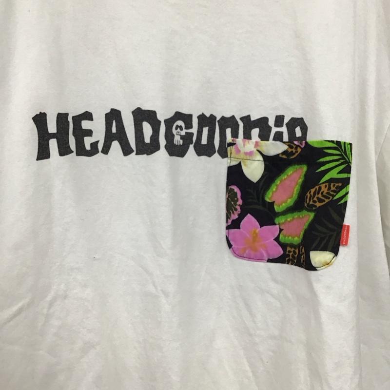ヘッドグーニー HEADGOONIE Tシャツ 半袖 半袖カットソー プリントTシャツ クルーネックカットソー XXL プリント 白 / ホワイト /  メンズ USED 古着 中古 10150496