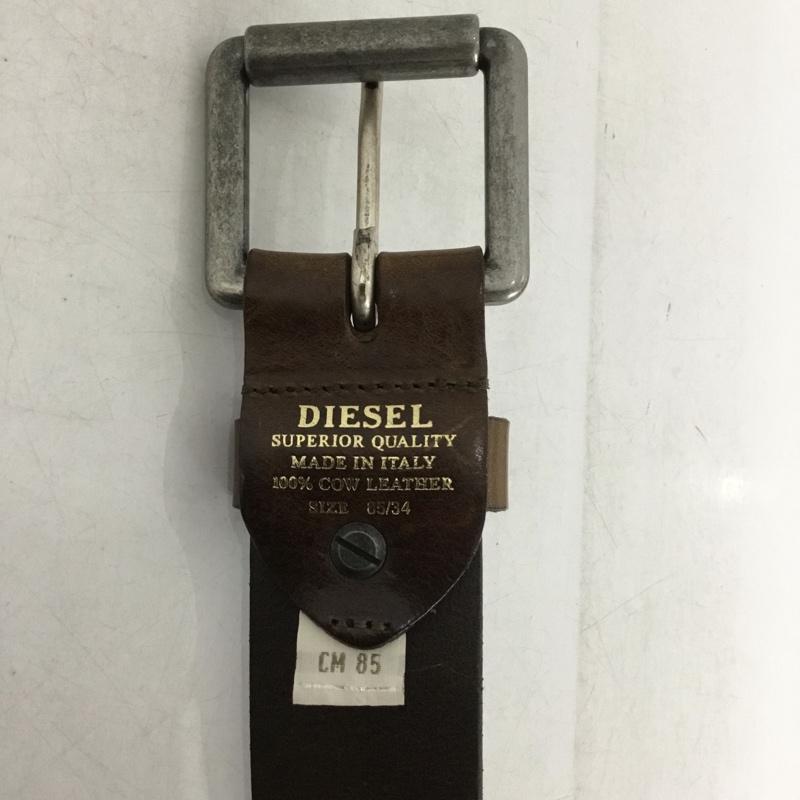 ディーゼル DIESEL ベルト・バックル ベルト 牛革 レザー ワンポイント 茶 / ブラウン /  メンズ USED 古着 中古 10150506
