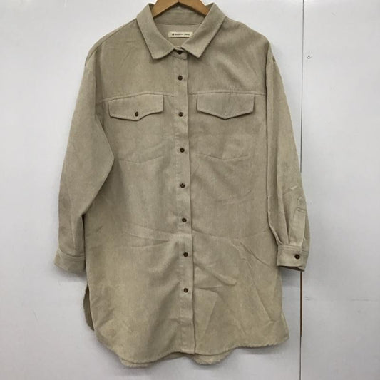 マジェスティックレゴン MAJESTIC LEGON シャツ、ブラウス 長袖 1096031040 細コールBIGシャツ S 無地 アイボリー / アイボリー /  レディース USED 古着 中古 10150515