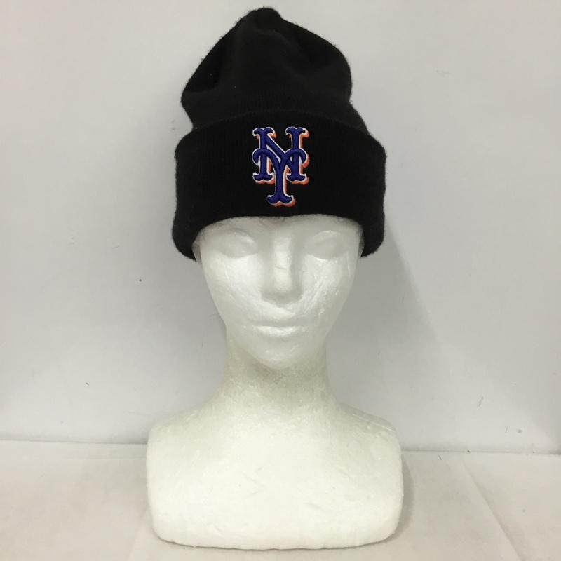 ニューエラ NEW ERA 帽子 ニット帽 ニューヨーク ヤンキース NY ロゴ、文字 黒 / ブラック /  メンズ USED 古着 中古 10150520