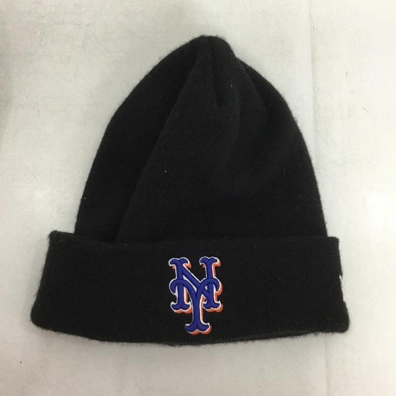 ニューエラ NEW ERA 帽子 ニット帽 ニューヨーク ヤンキース NY ロゴ、文字 黒 / ブラック /  メンズ USED 古着 中古 10150520