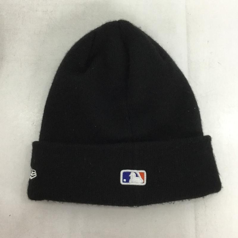 ニューエラ NEW ERA 帽子 ニット帽 ニューヨーク ヤンキース NY ロゴ、文字 黒 / ブラック /  メンズ USED 古着 中古 10150520