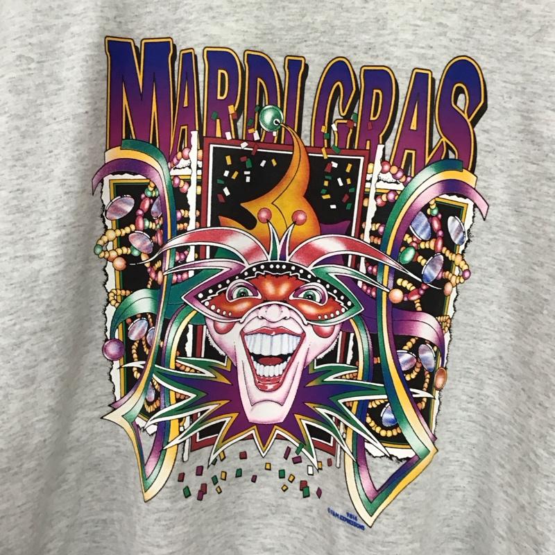 フルーツオブザルーム FRUIT OF THE LOOM Tシャツ 半袖 半袖カットソー プリントTシャツ クルーネックカットソー 90s 00s XL プリント 灰 / グレー /  メンズ USED 古着 中古 10150522