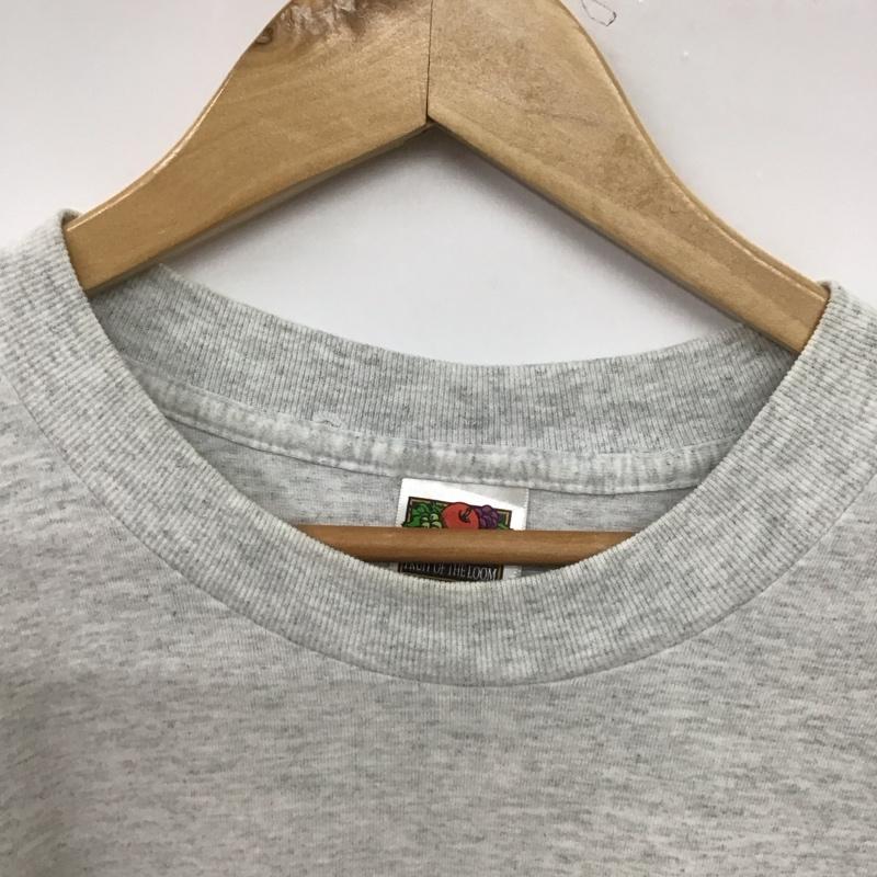 フルーツオブザルーム FRUIT OF THE LOOM Tシャツ 半袖 半袖カットソー プリントTシャツ クルーネックカットソー 90s 00s XL プリント 灰 / グレー /  メンズ USED 古着 中古 10150522
