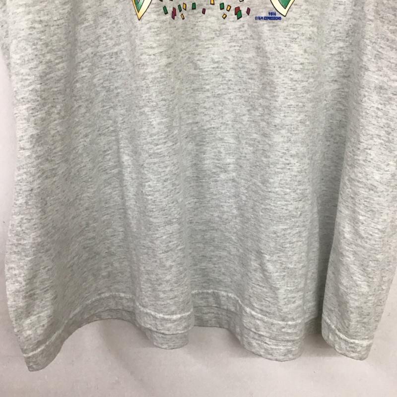 フルーツオブザルーム FRUIT OF THE LOOM Tシャツ 半袖 半袖カットソー プリントTシャツ クルーネックカットソー 90s 00s XL プリント 灰 / グレー /  メンズ USED 古着 中古 10150522