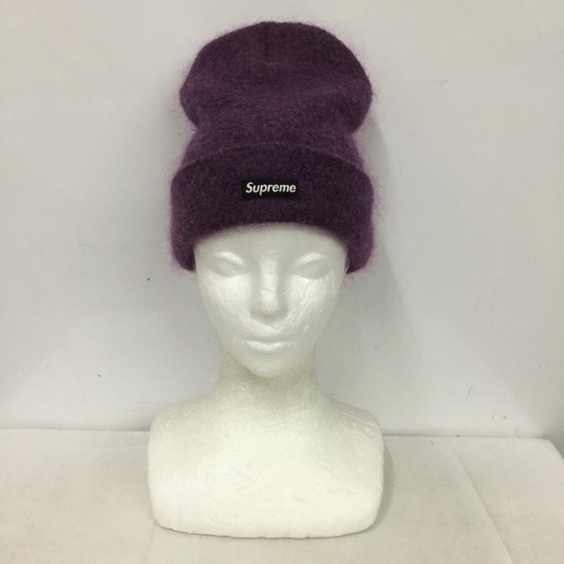 シュプリーム Supreme 帽子 ニット帽 24AW 24FW モヘア ビーニー ロゴ、文字 紫 / パープル /  メンズ USED 古着 中古 10150524
