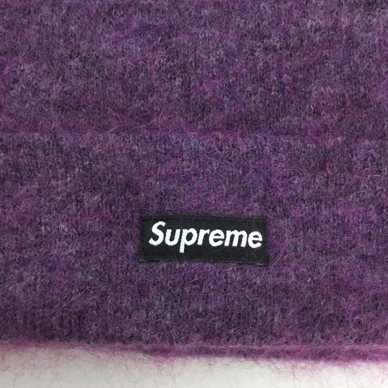 シュプリーム Supreme 帽子 ニット帽 24AW 24FW モヘア ビーニー ロゴ、文字 紫 / パープル /  メンズ USED 古着 中古 10150524