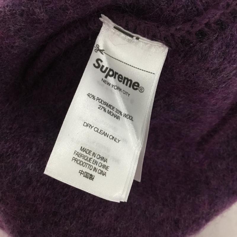 シュプリーム Supreme 帽子 ニット帽 24AW 24FW モヘア ビーニー ロゴ、文字 紫 / パープル /  メンズ USED 古着 中古 10150524