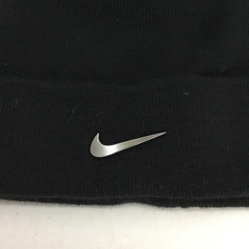 ナイキ NIKE 帽子 ニット帽 CW6324-010 スウッシュ ビーニー ワンポイント 黒 / ブラック /  メンズ USED 古着 中古 10150528
