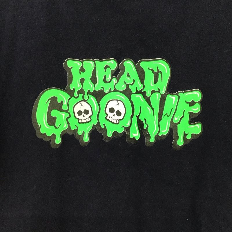 ヘッドグーニー HEADGOONIE Tシャツ 半袖 半袖カットソー プリントTシャツ クルーネックカットソー L プリント 紺 / ネイビー /  メンズ USED 古着 中古 10150529