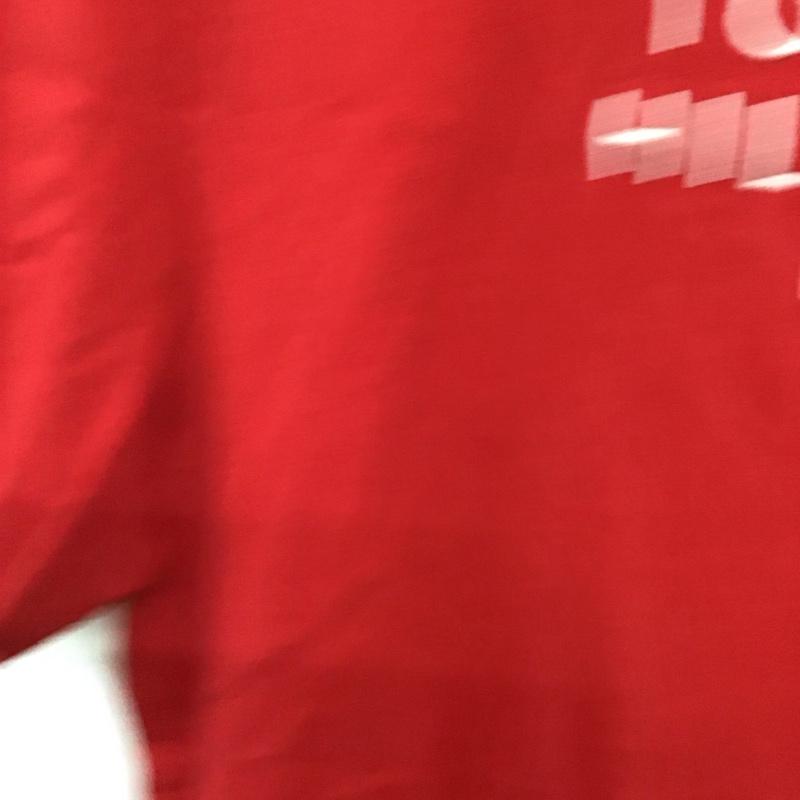 トミーヒルフィガー TOMMY HILFIGER Tシャツ 半袖 半袖カットソー プリントTシャツ クルーネックカットソー XL プリント 赤 / レッド /  メンズ USED 古着 中古 10150532