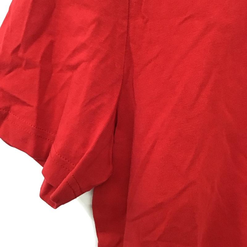 トミーヒルフィガー TOMMY HILFIGER Tシャツ 半袖 半袖カットソー プリントTシャツ クルーネックカットソー XL プリント 赤 / レッド /  メンズ USED 古着 中古 10150532