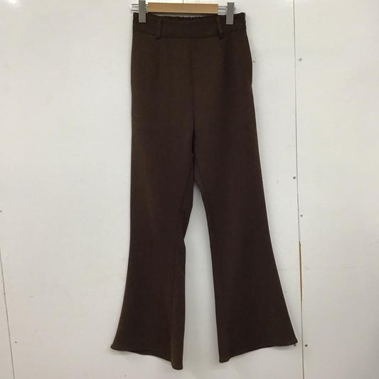 フーズフーチコ who s who Chico パンツ スラックス フレアパンツ 無地 茶 / ブラウン /  レディース USED 古着 中古 10150536