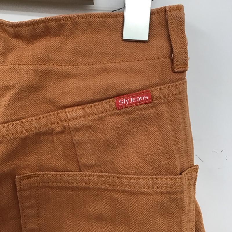 スライ SLY パンツ デニム、ジーンズ 030DAZ11-3360 HW HERRINGBONE DENIM PT-E 1 無地 橙 / オレンジ /  レディース USED 古着 中古 10150540