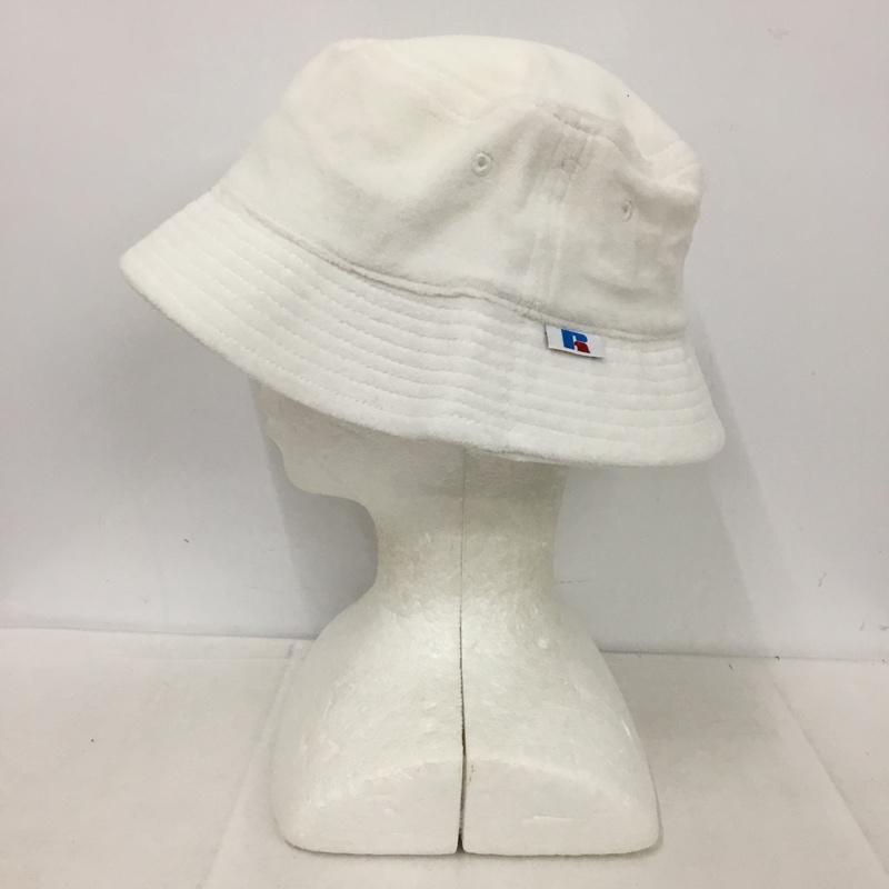 ラッセルアスレティック Russell Athletic 帽子 ハット バケットハット ロゴ、文字 白 / ホワイト /  メンズ USED 古着 中古 10150543