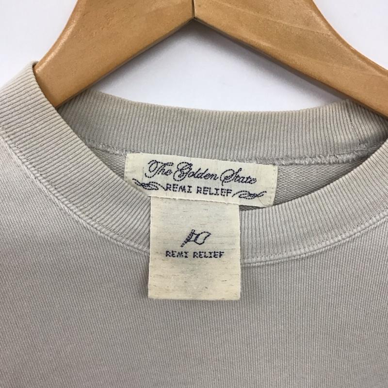 レミ レリーフ REMI RELIEF トレーナー 長袖 長袖トレーナー スウェット クルーネック プルオーバー ONE SIZE 無地 アイボリー / アイボリー /  メンズ USED 古着 中古 10150555