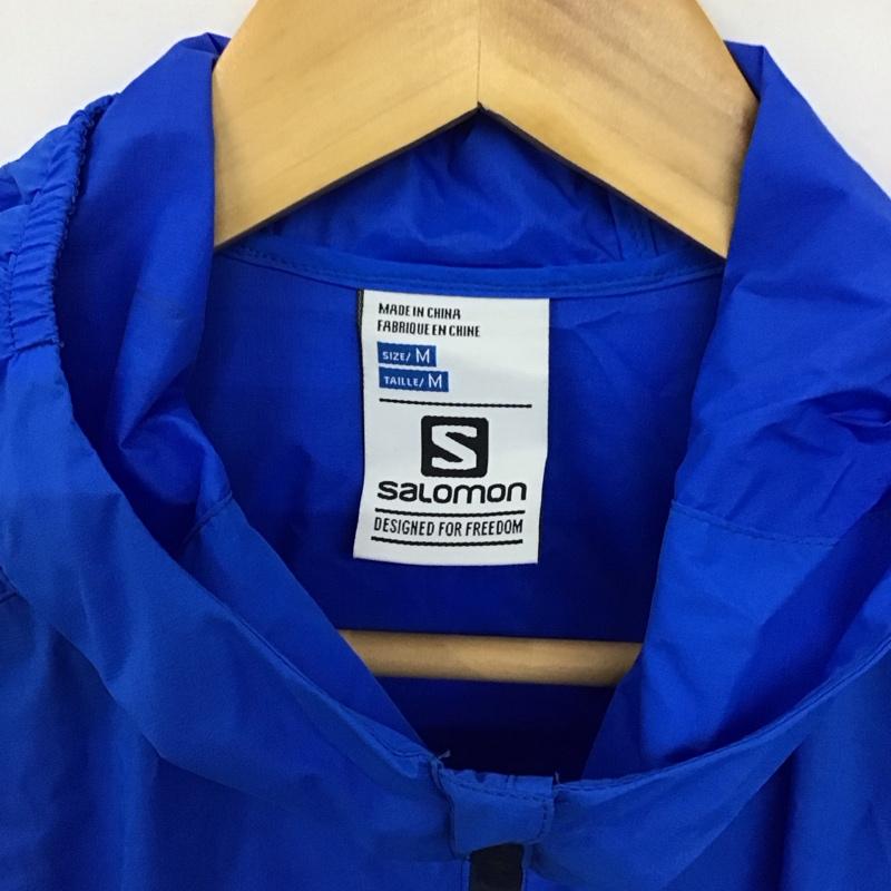 サロモン SALOMON ジャケット、上着 ジャンパー、ブルゾン ジップアップジャケット ナイロンジャケット アウター M ロゴ、文字 青 / ブルー /  メンズ USED 古着 中古 10150560