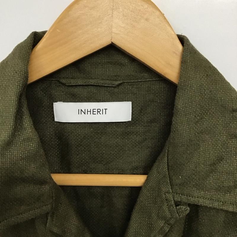 インヘリット INHERIT シャツ、ブラウス 半袖 半袖シャツ 無地シャツ ポケットシャツ S 無地 カーキ / カーキ /  メンズ USED 古着 中古 10150562