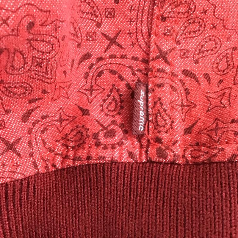 シュプリーム Supreme ジャケット、上着 ジャンパー、ブルゾン 13ss DenimCampusJacket アウター L プリント 赤 / レッド /  メンズ USED 古着 中古 10150582