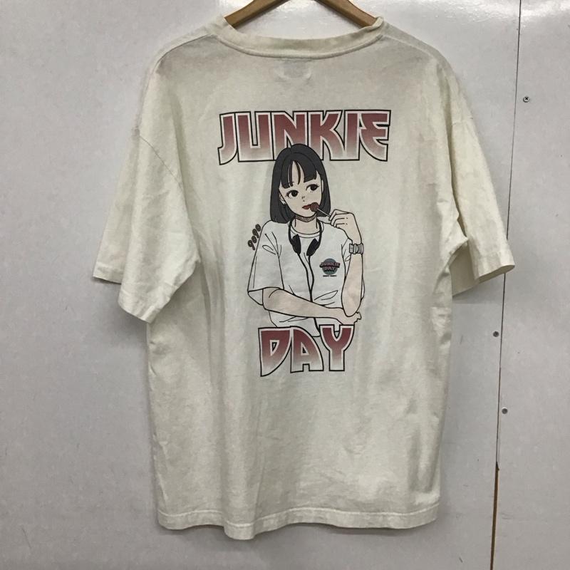 ナインティナインティ 9090 Tシャツ 半袖 半袖カットソー プリントTシャツ クルーネックカットソー XL ロゴ、文字 白 / ホワイト /  メンズ USED 古着 中古 10150605